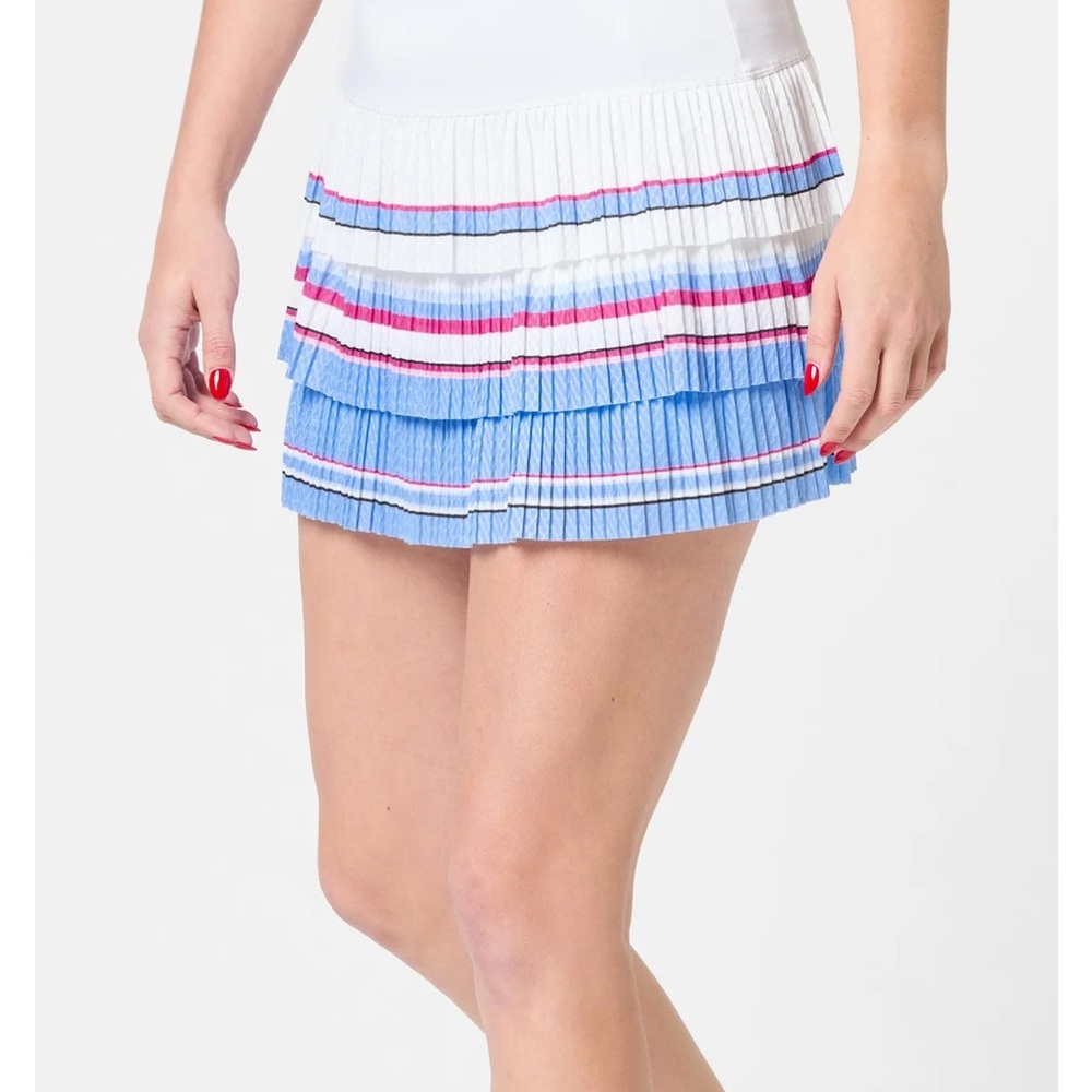 Lucky in Love Blue and Pink Skater Mini Skirt